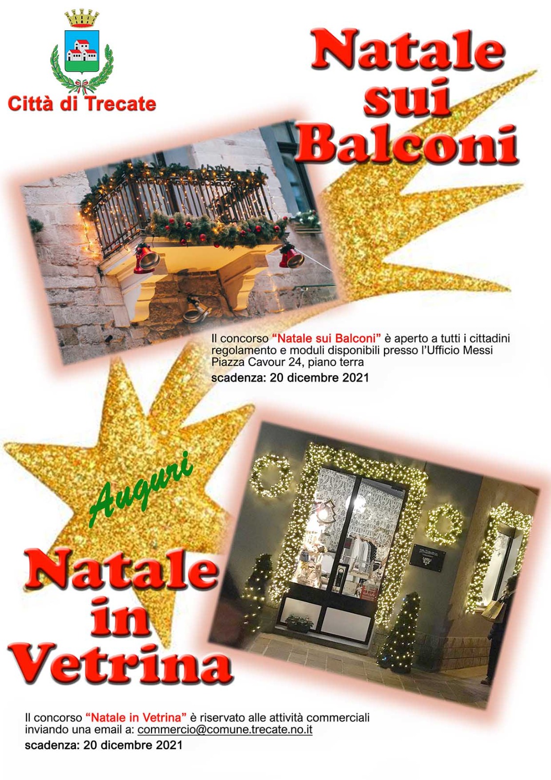 natale sui balconi in vetrina