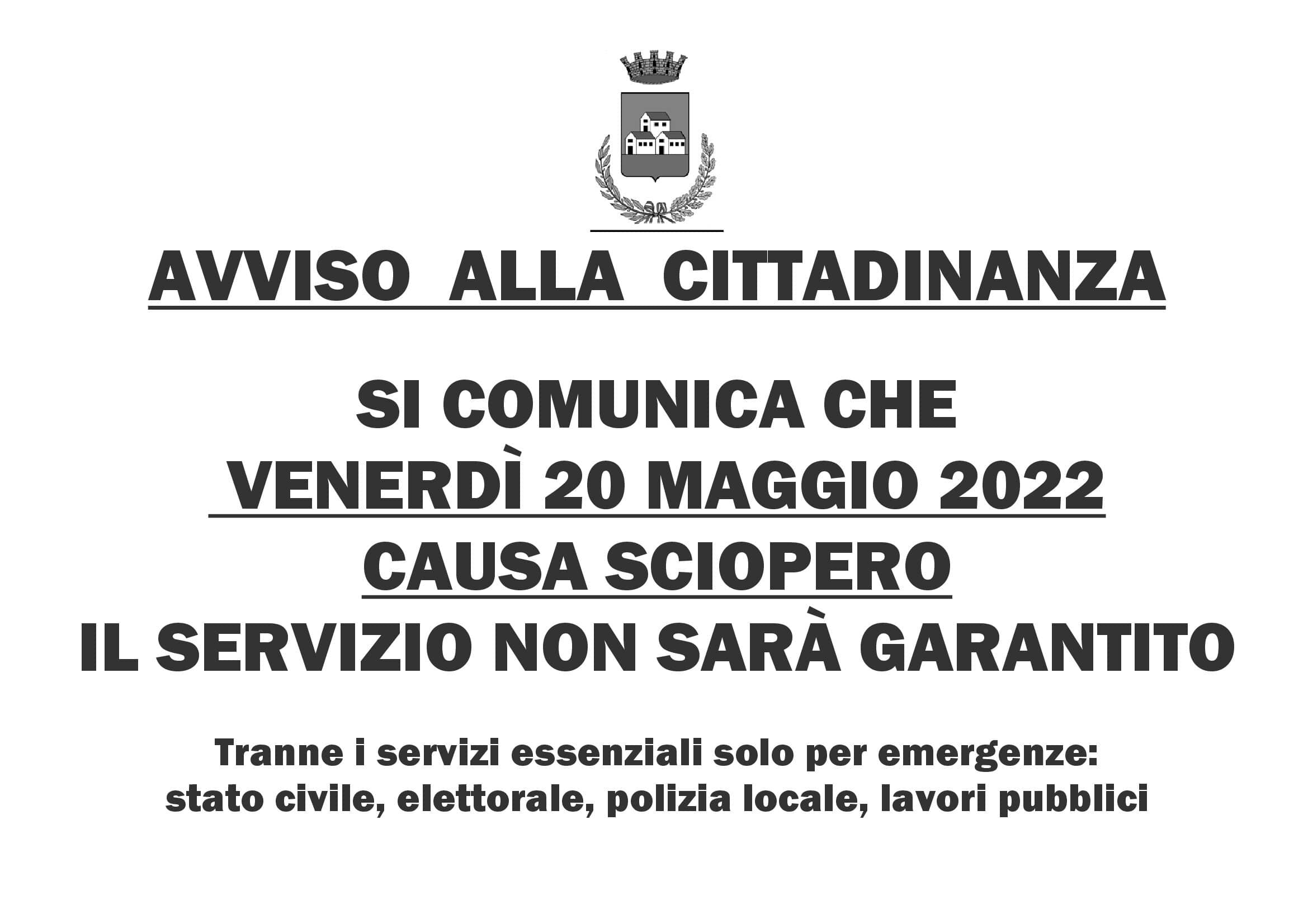 cartello SCIOPERO2022