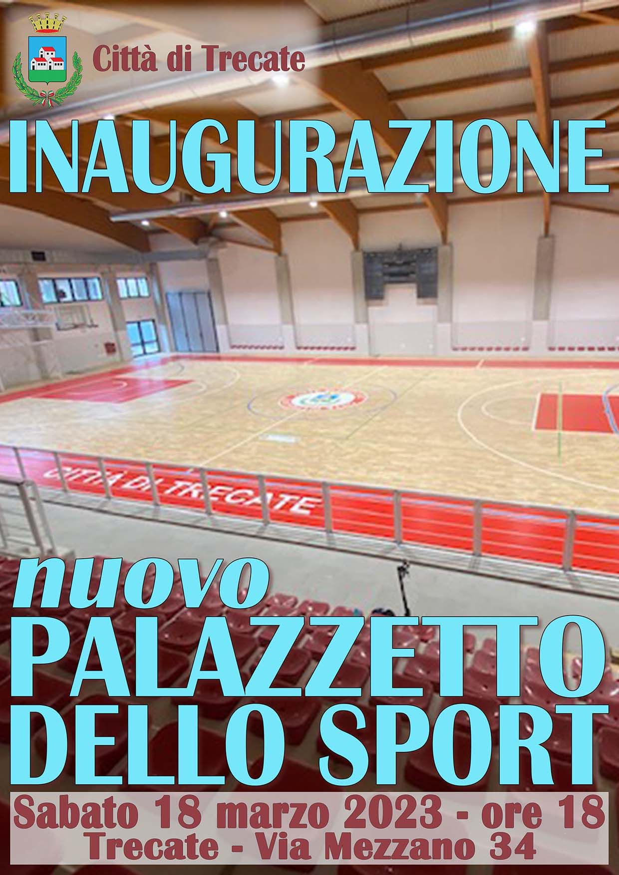 locandina inaugurazione palazzetto