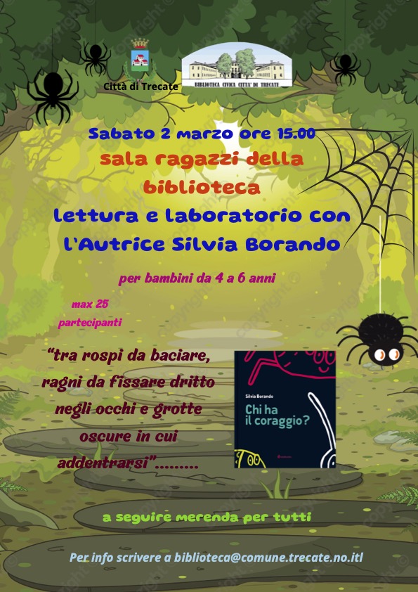 Sabato 2 marzo ore 1500 sala ragazzi della biblioteca lettura e laboratorio con lAutrice Silvia Borando 3