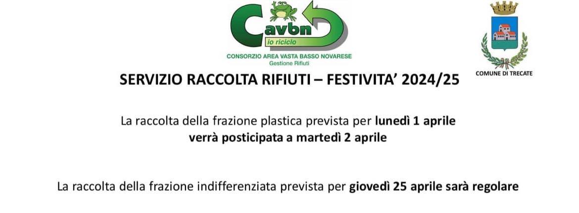 raccolta rifiuti Pasqua