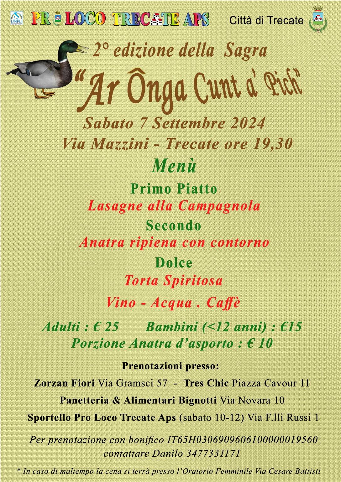 menu sagra anatra